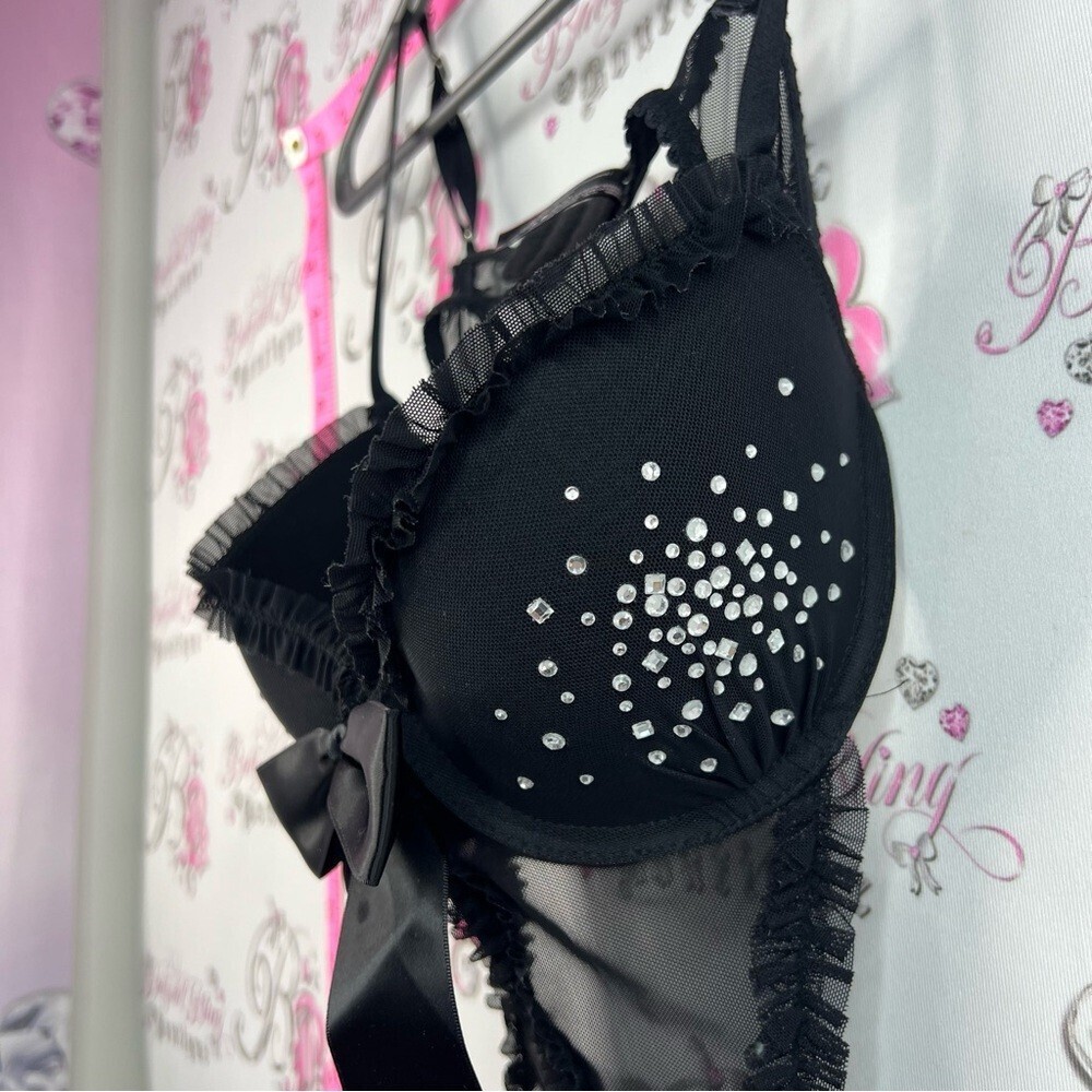 Victoria secret Black Sheer Lace Chemise with Bow Detail - Intimates apron - Picture 2 of 16